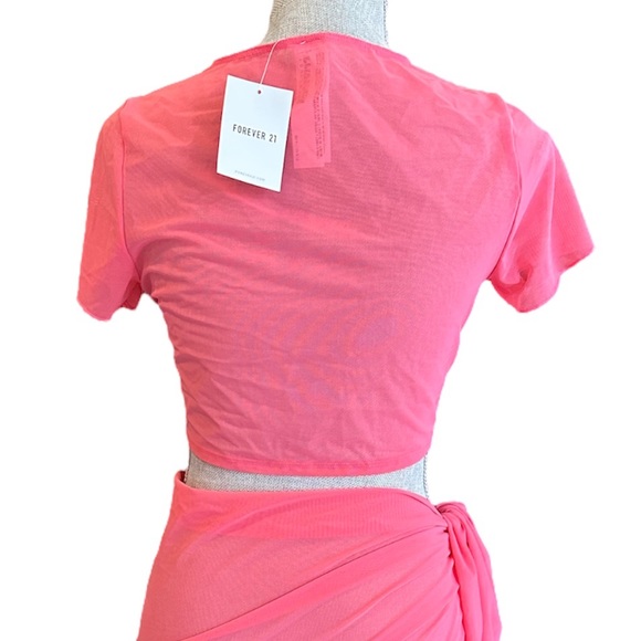 Coral Pink Swimsuit Cover Up Top by Forever 21 Size Large - Picture 3 of 3
